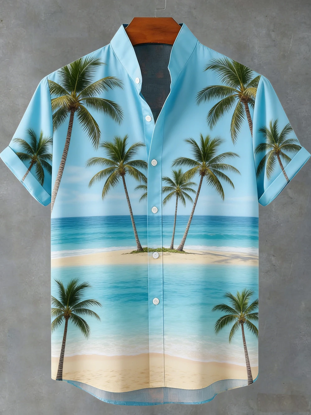 

Men's Tropical Linen Short Sleeve Shirt Ocean Shell 3D Printed Shirt Hawaiian Casual Vacation Clothes Men's Quick Drying for You