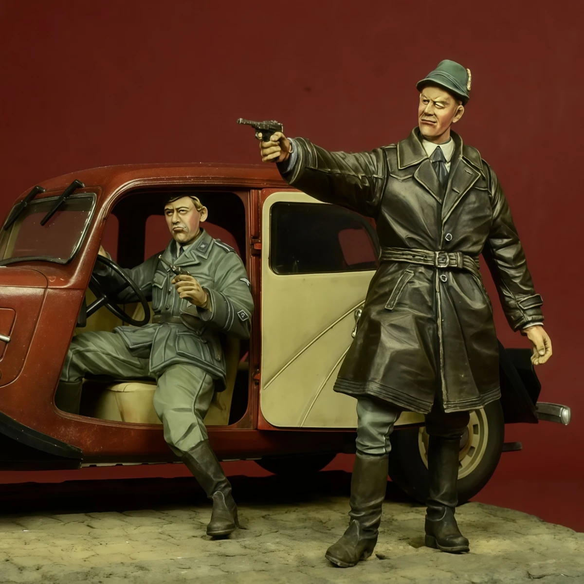 1/35 resin unpainted model kit, military theme, German Security Service in civilian clothes, unassembled and unpainted GK, 1501R