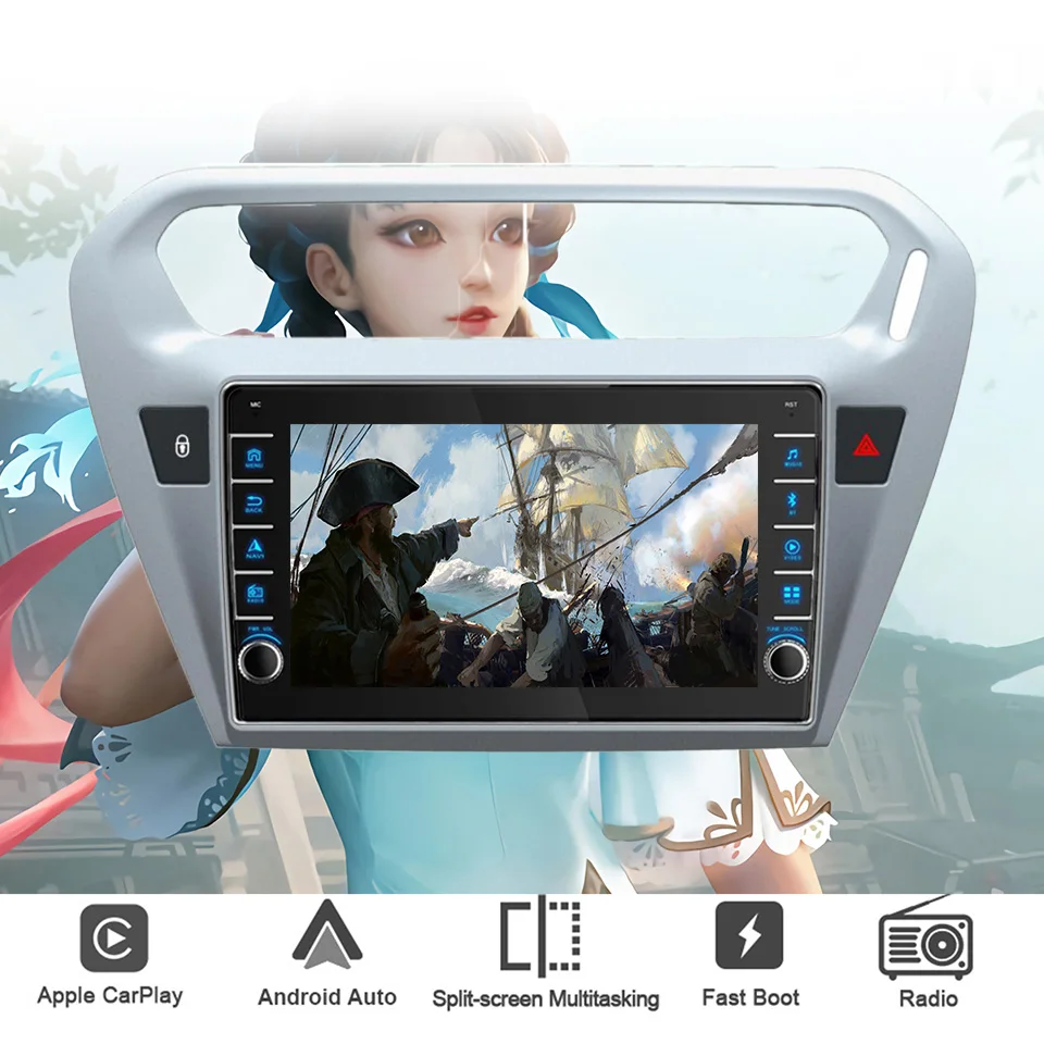 For Peugeot 301 Citroen C-Elysee 2012 2016 Car Radio Audio Multimedia Video Music Player HU GPS Navi Car intelligent systems