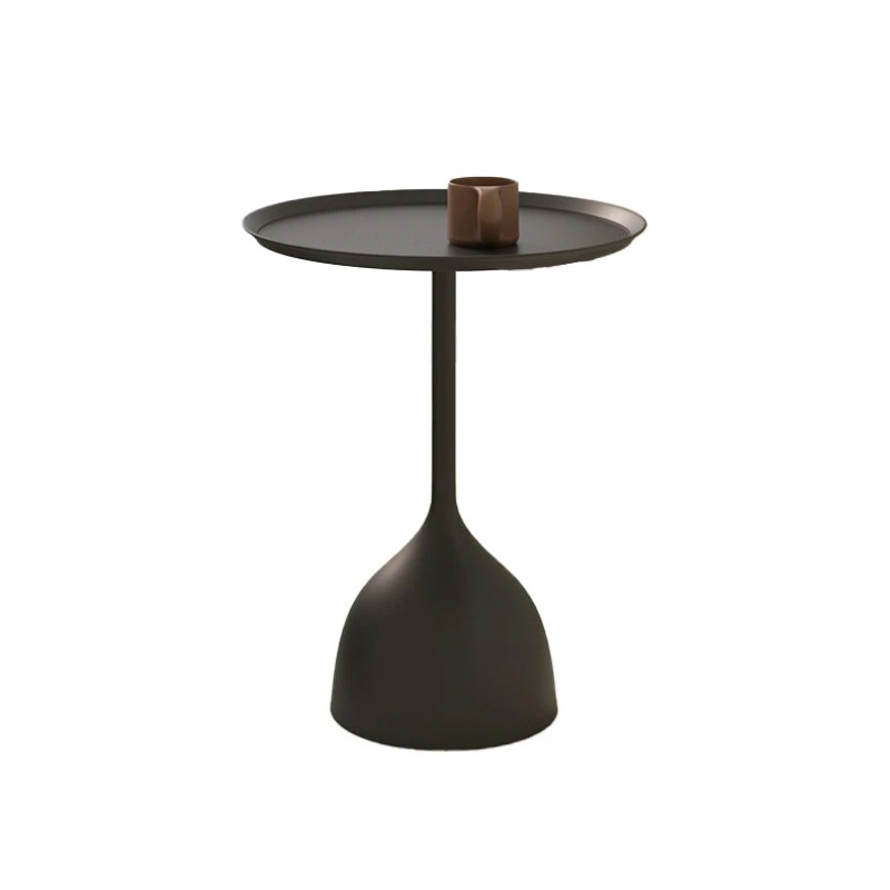 Simple side table, small apartment wrought iron small round table, small coffee table next to the cream wind sofa