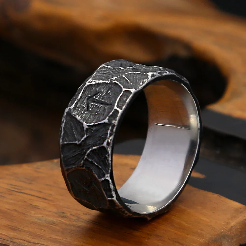 

Punk Vintage Viking Rune Ring Stainless Steel Nordic Amulet Rings For Men Women Unique Amulet Jewelry Gifts Dropshipping