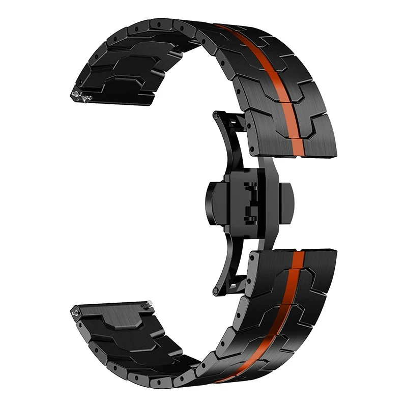 22mm Titanfarbenes Armband für Huawei Watch 5/4/3 GT7 Pro GT6 46mm Edelstahlband für Amazfit GTR 4/3/2 47mm Balance Correa – Detail 1