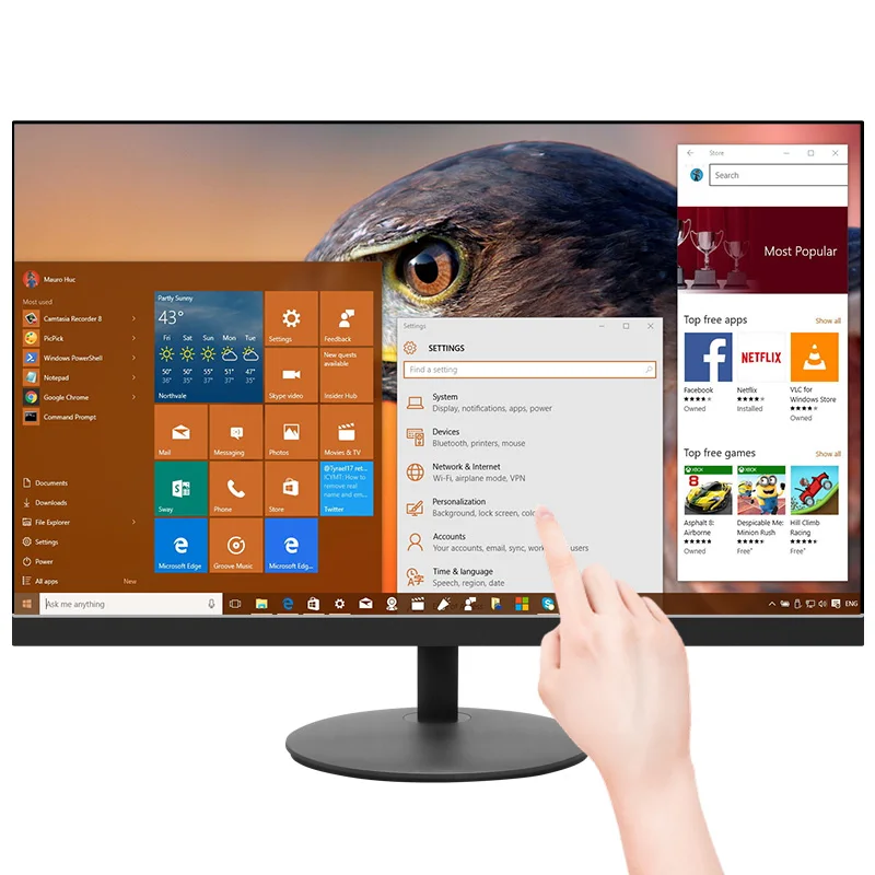 24 inch Touch Screen Monitors 1920*1080p HD Gaming Monitor PC LCD Monitor for Desktop HDMI Compatible Monitor Computer Displays