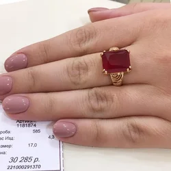 Elegant Classic High Quality Square Ruby Rings for Women Charms Light Luxury Engagement Jewelry Mothers Day Gift