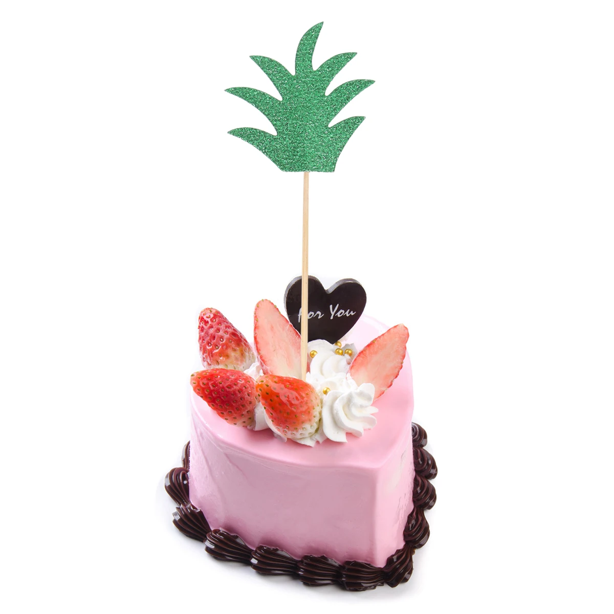 

18 Pcs Leaf Cake Toppers Wedding Cupcake Decor Picks Wedding Birthday Party DecorReusable Cake Decorations