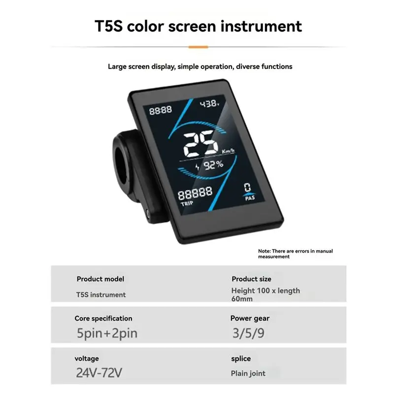 Stable-36V 48V 22A Brushless Controller T5S Meter LCD Display+130X Throttle Kit For Electric Scooter E-Bike Repair Kit