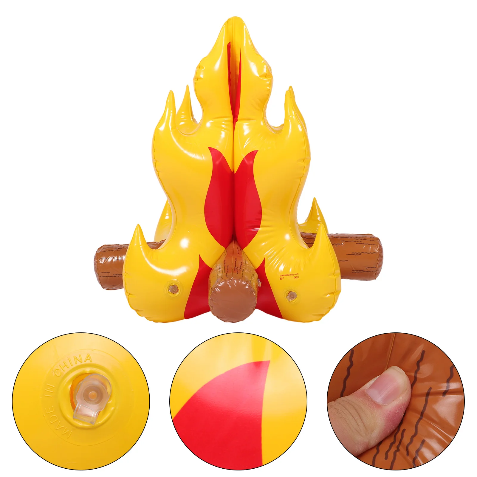 Interesting Inflatable Toy Campfire Artificial Outdoor Decoration Kids Supply Wear-resistant Prop Pvc Vivid