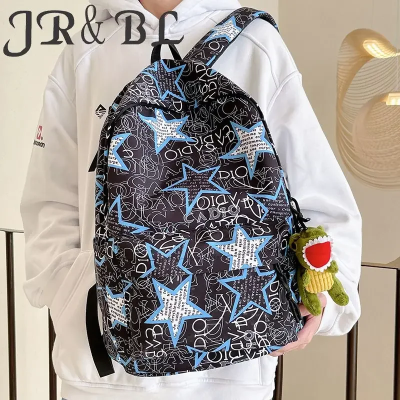 BOMO Damen-Rucksack mit Graffiti-Druck, modisches Design, hohe Kapazität, ästhetische Rucksäcke für Damen, vielseitige lässige Damentasche