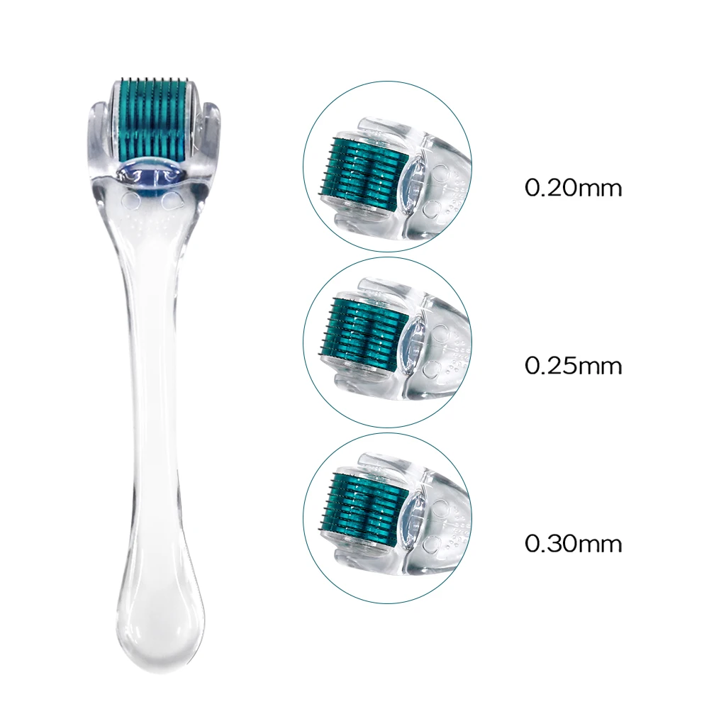 Professional 540 Titanium Face Roller for Hair Re- Growth Skin Care Reduce Acne Scar Stretch Mark Derma Roller Women And Men