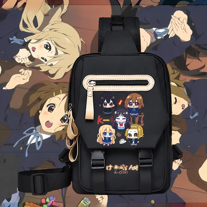 カジュアルクロスボディバッグユニセックス学生レジャーオックスフォード布シングルショルダーバッグプリント要素ライトミュージックガールコン周辺機器