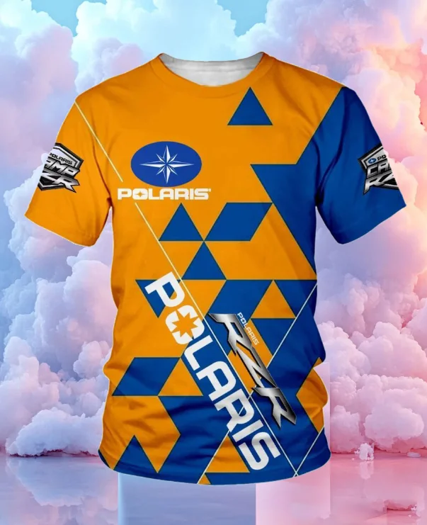 

Новые мужские и женские летние дышащие топы с 3D-принтом Polaris Racing Sports с короткими рукавами, доступны детские размеры