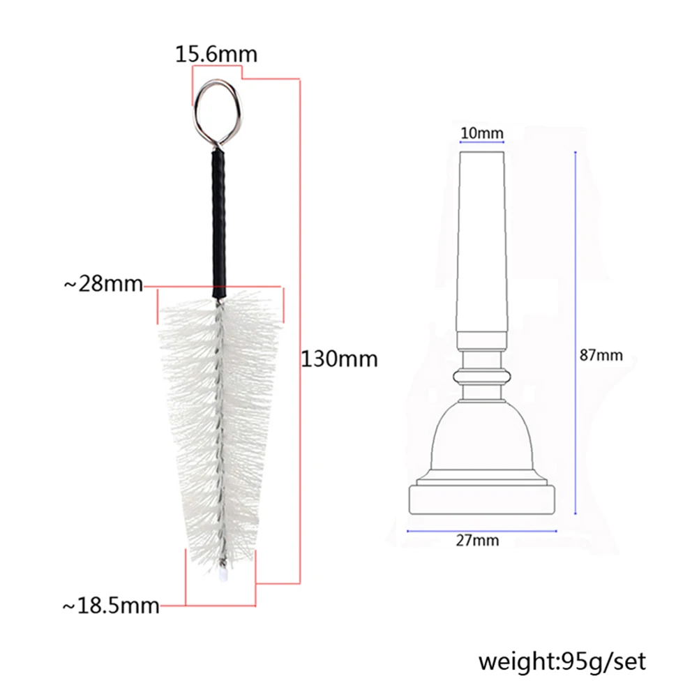 

Silver Plated Trumpet Mouthpiece Metal Shape Easy Blow Clear Tone With Cleaning Brush For Enthusiasts Beginners C507A