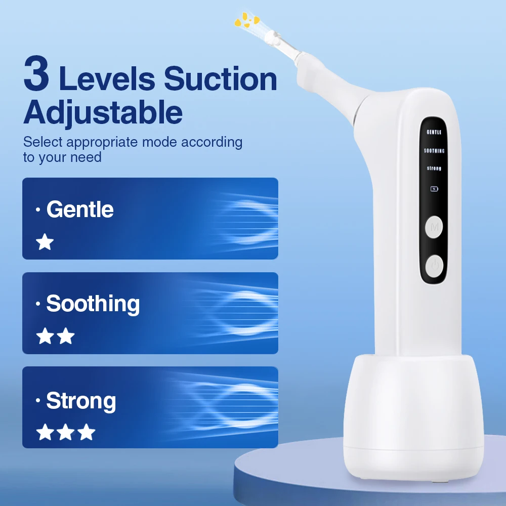 Afbeelding 3: Tonsil Stone Remover Tool Elektrische vacuüm Tonsil Stone Removal Kit LED-licht en 3-niveau zuigkracht Tonsil Cleaner Anti slechte adem