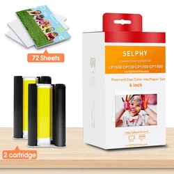 Cartouche d'impression papier photo et encre pour Selphy, compatible IL Selphy CP1200 CP1000, CP1500, KP108IN