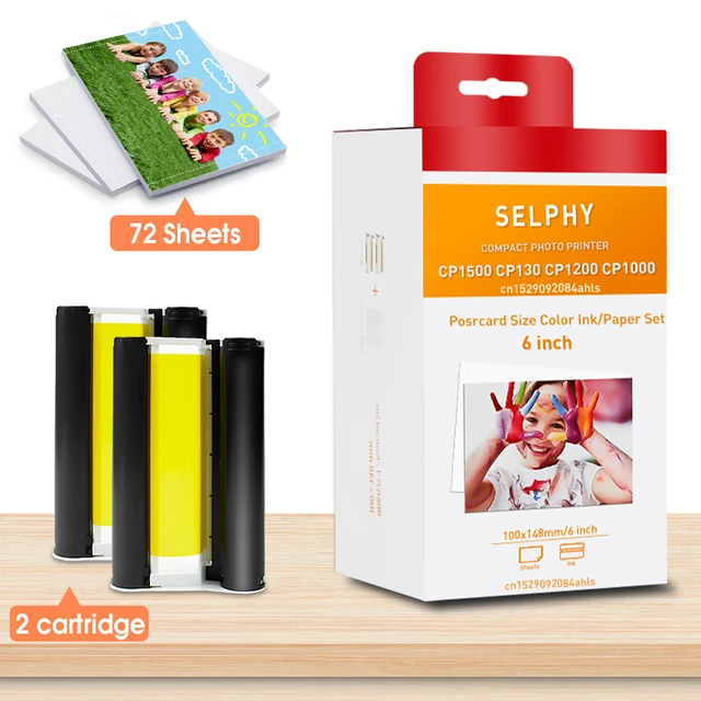 Compatible Canon Selphy CP1300 Paper CP1500 Cartridge KP108IN Photo Paper  Printing CP1300 Paper and Ink for Selphy CP1200 CP1000 - AliExpress