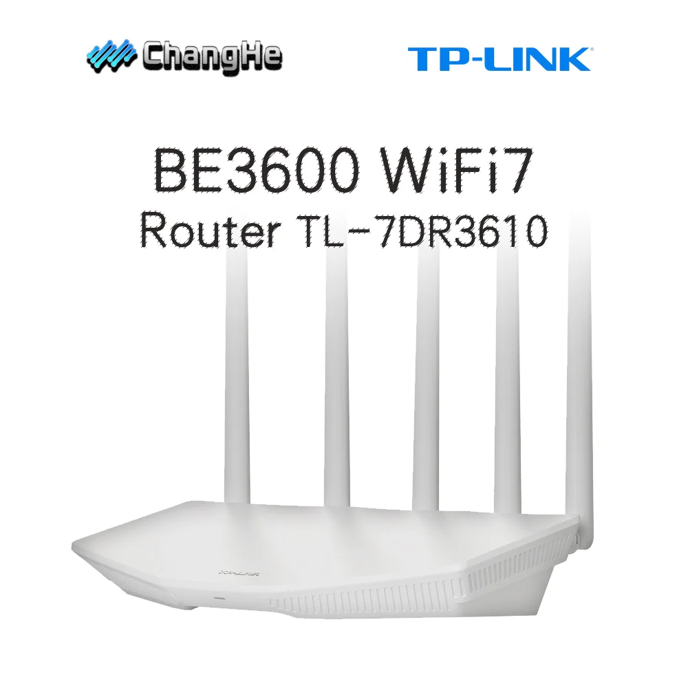 

TP-LINK TL-7DR3610 BE3600 Двухдиапазонный беспроводной маршрутизатор Wi-Fi 7 1000 Мбит/с, 4 порта, 5G + 2,4G, двухдиапазонная сетка агрегации 3.0