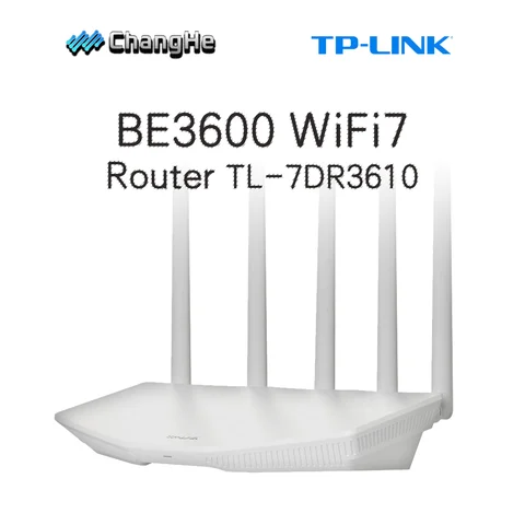 TP-LINK TL-7DR3610 BE3600 Dual-Band Wi-Fi 7 Wireless Router 1000Mbps 4-Port 5G + 2.4G Dual-Band Aggregation Mesh 3.0