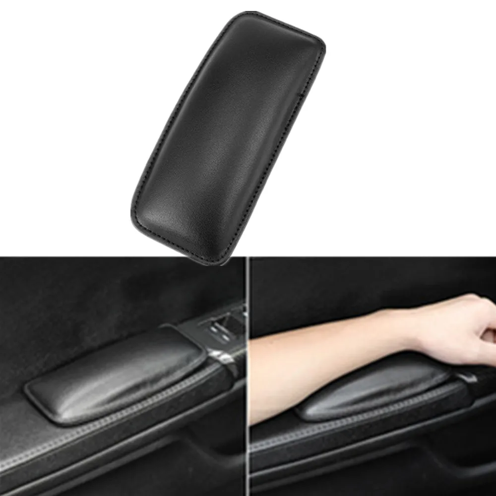 1pcs 18x8cm Leather Knee Pad Car Interior Pillow Comfortable Elastic Cushion Memory Foam Universal Thigh Support Car Accessories