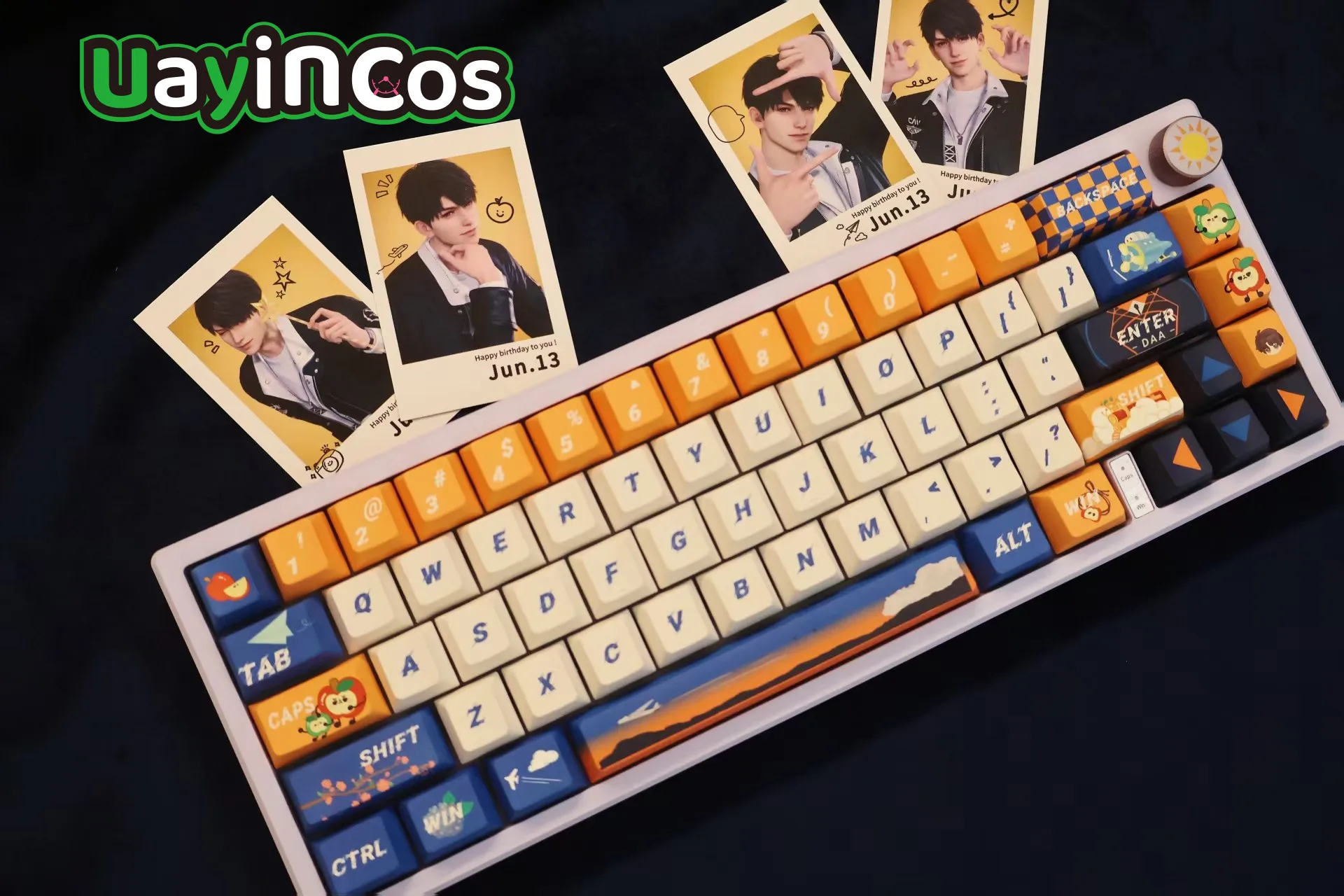 

In Stock Mechanical keyboard Keycap Love and Deepspace Caleb keycap Doll Accessories Anime Game Toy Kids Gifts Cosplay