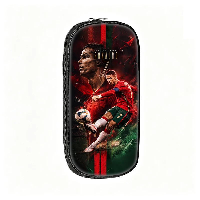 Football Star Pen Bag Ronaldo Pattern Learn Pencil Case Best Gift makeup bag Student Travel Football Sport Pencil Pouch