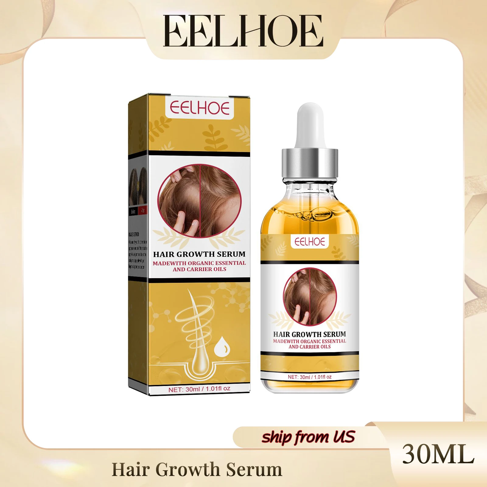 Hair Growth Serum Repair Hair Loss Perm Hair Alopecia Areata Repair Hair Follicles Strengthen Repair And Moisturizing Hair Roots