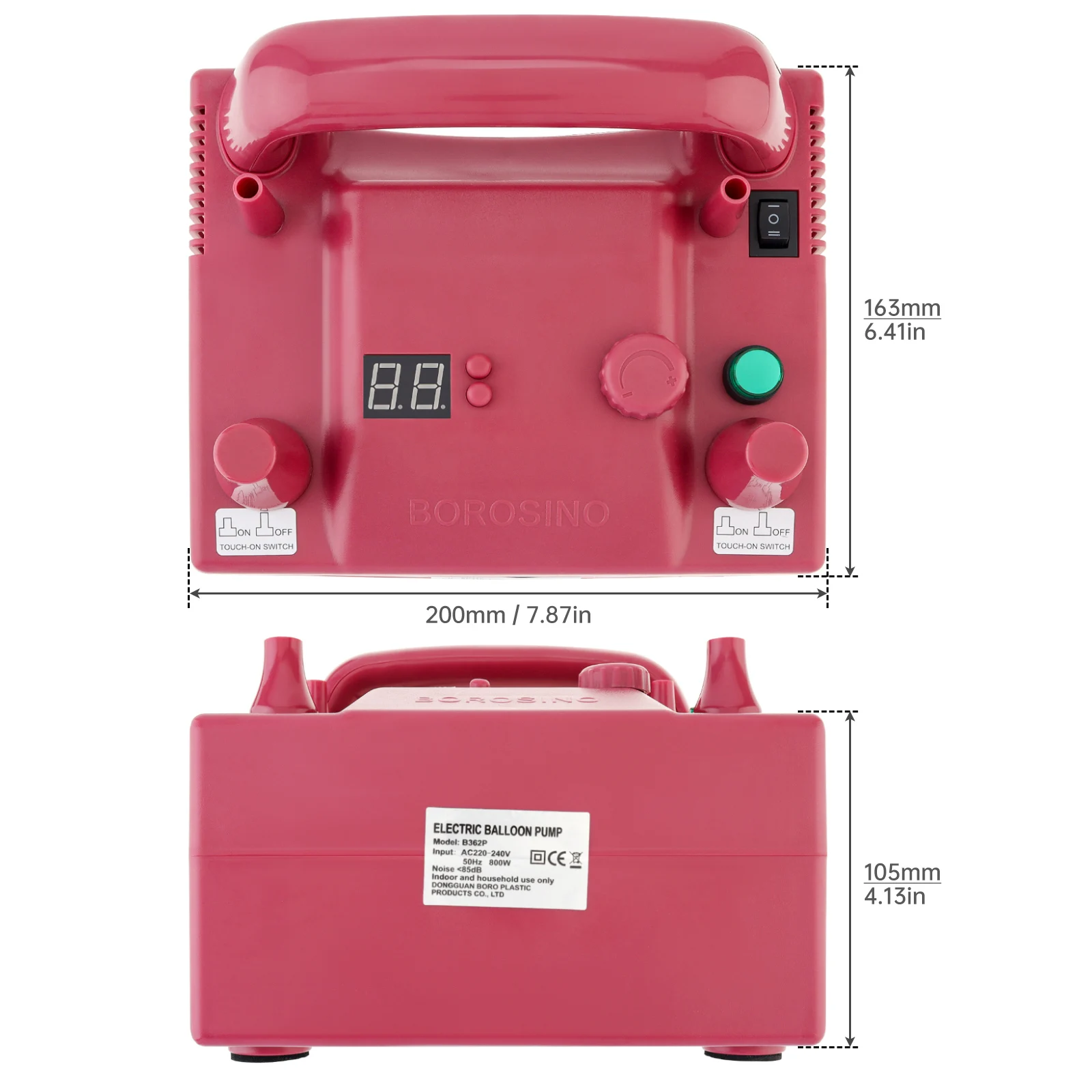 Boosino-電気および多機能バルーンポンプ,500w/600w/800w b362p b252タイマー,多機能,スポンジノズル付き