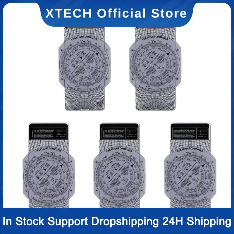 

XTECH 5X E6B Flight Computer Aviation Plotter Circular Slide Rule Used In Aviation Flight Training Pilot Training, Internships