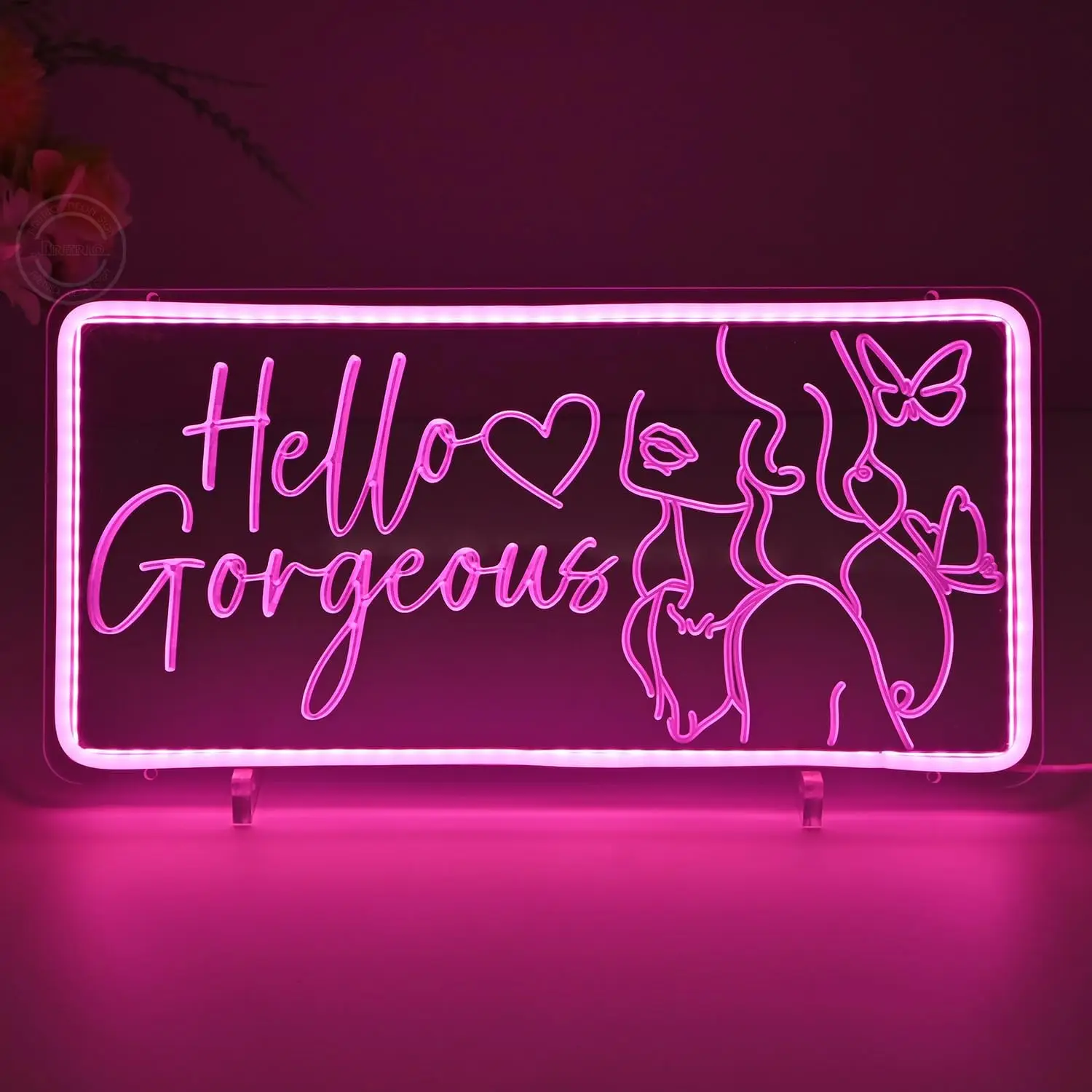 

Неоновая вывеска «Hello Gorgeous» с USB-подсветкой для макияжной, спальни, свадебной вечеринки, бара, игровой комнаты, декора спальни, подарок на день рождения