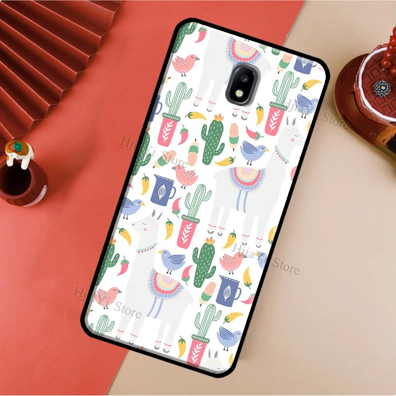 Llama Alpaca pattern Cover For Samsung Galaxy J1 J3 J4 J5 J6 J7 2016 2017 A3 A5 A6 A8 A9 J2 Core J8 2018 Cover