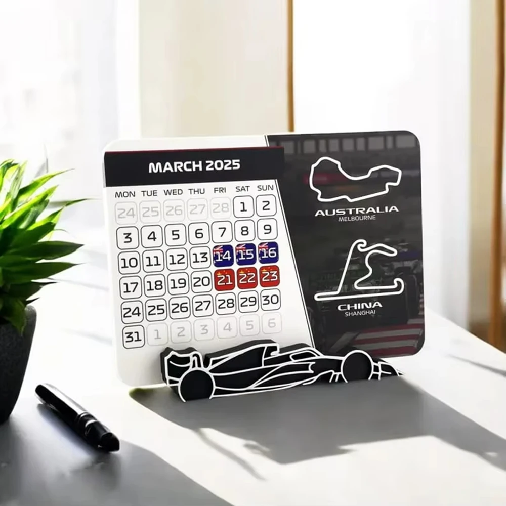 F1 2025 Desktop Calendar Experience The Thrill Of Racing In Style 2025 Motor Calendar For F1 Fans And Motorsport Enthusiasts