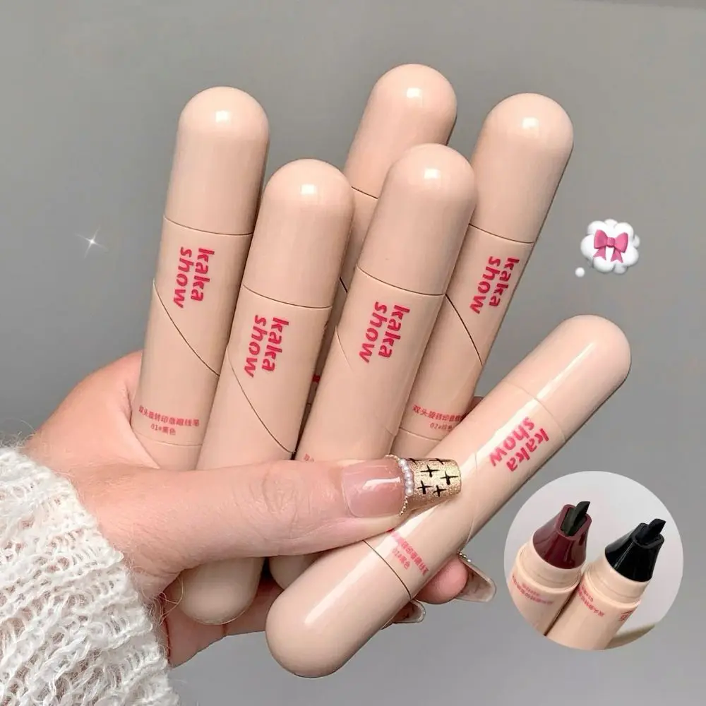 Nuovo timbro per eyeliner impermeabile Timbro per eyeliner pieghevole ad asciugatura rapida Penna per timbri per eyeliner portatile a lunga durata