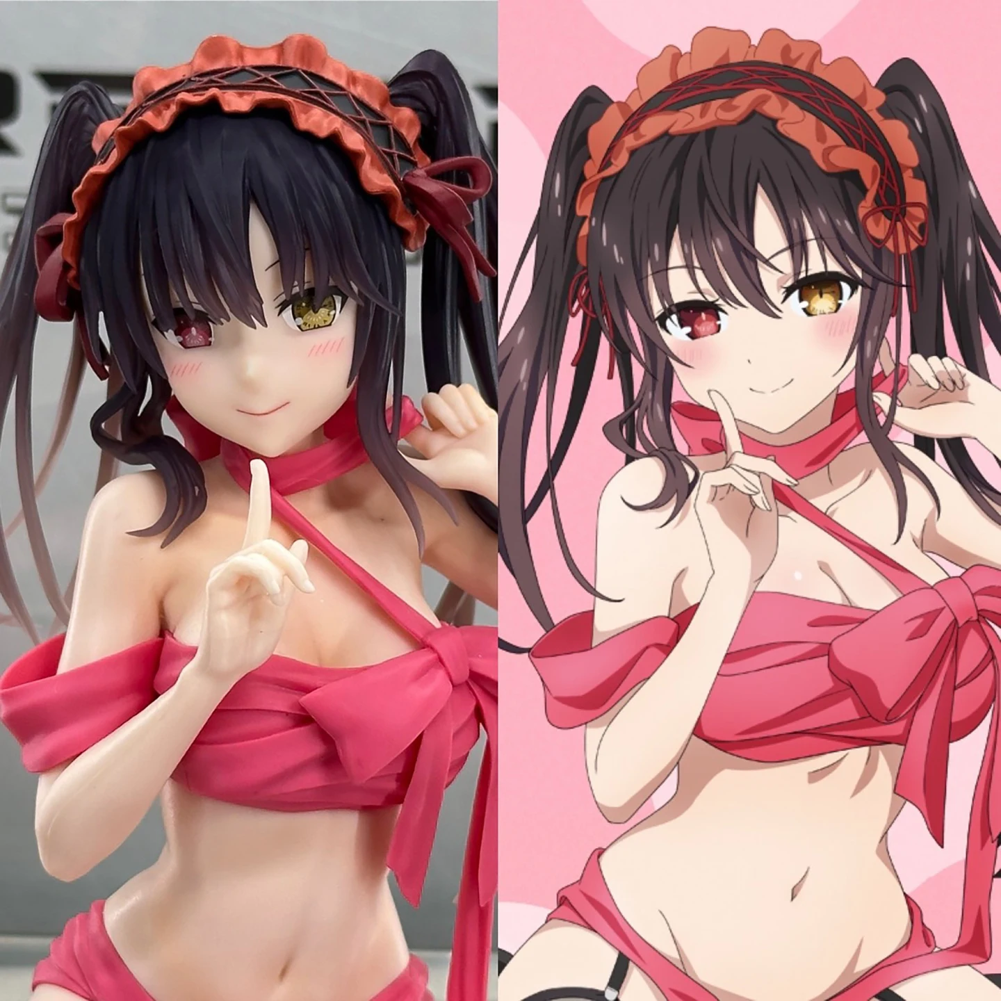 

A LIVE Yatogami Kurumi Tokisaki, милая сексуальная фигурка на коленях, подарки на день рождения, модель из ПВХ, коллекционные классические игрушки