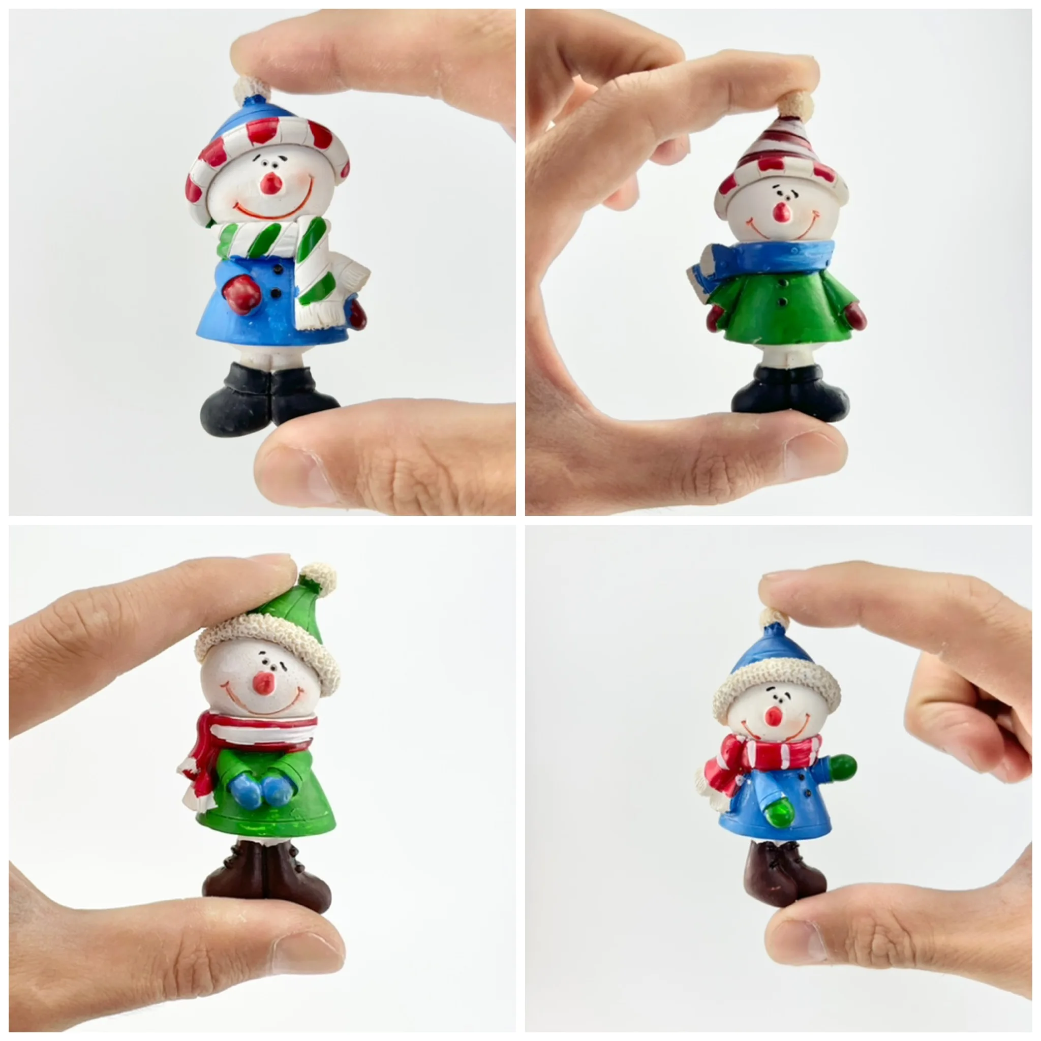 Christmas Snowman Fridge Magnet Cute Cartoon 3D Resin Magnetic Fridge Magnet 2024 New Year Gift Christmas Decoration