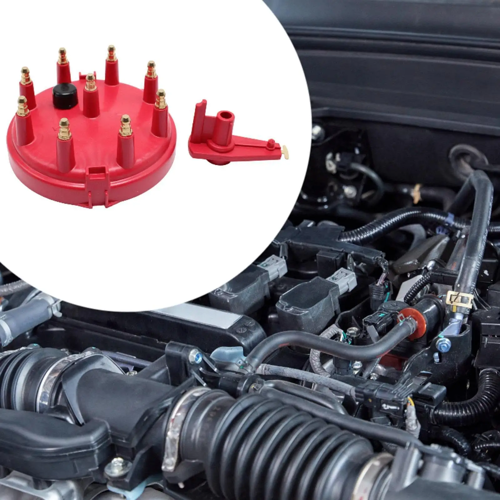 

Комплект ротора крышки распределителя зажигания DR37 DR374A для Ford Bronco Mustang, аксессуары, замена автозапчастей, простота установки.