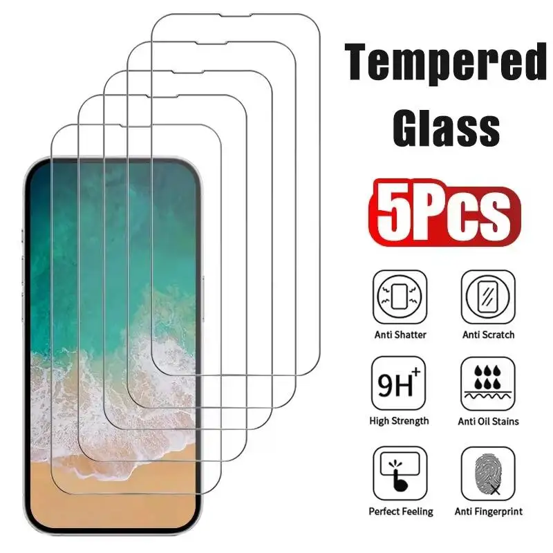 

5Pcs Full Cover Tempered Screen Protector For Google 10 Pixel 8 9 Pro XL HD-Definition Protective Glass Film
