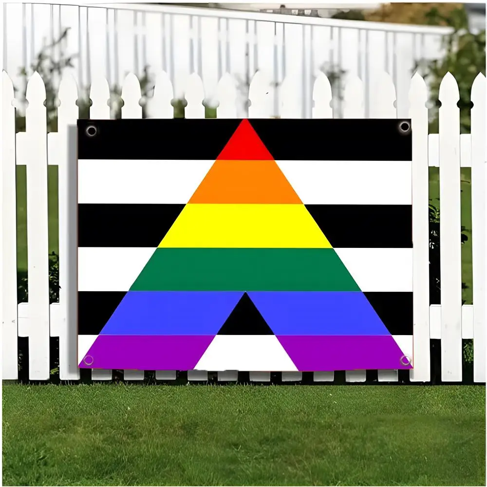 Straight Ally Flags Edgeless four-ring hanging decor indoor outdoor compatible easy for hanging display
