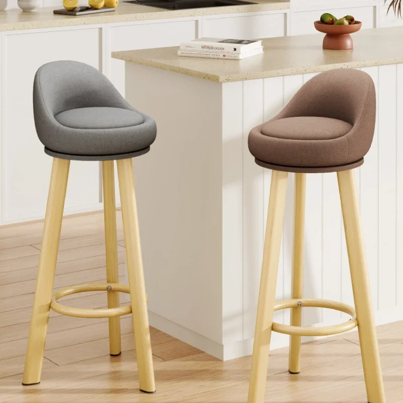 

Modern Minimalist Bar Chair Rotatable Backrest Stools Home Cashier Front Desk Light Luxury High Stool Coffee Shop Furniture