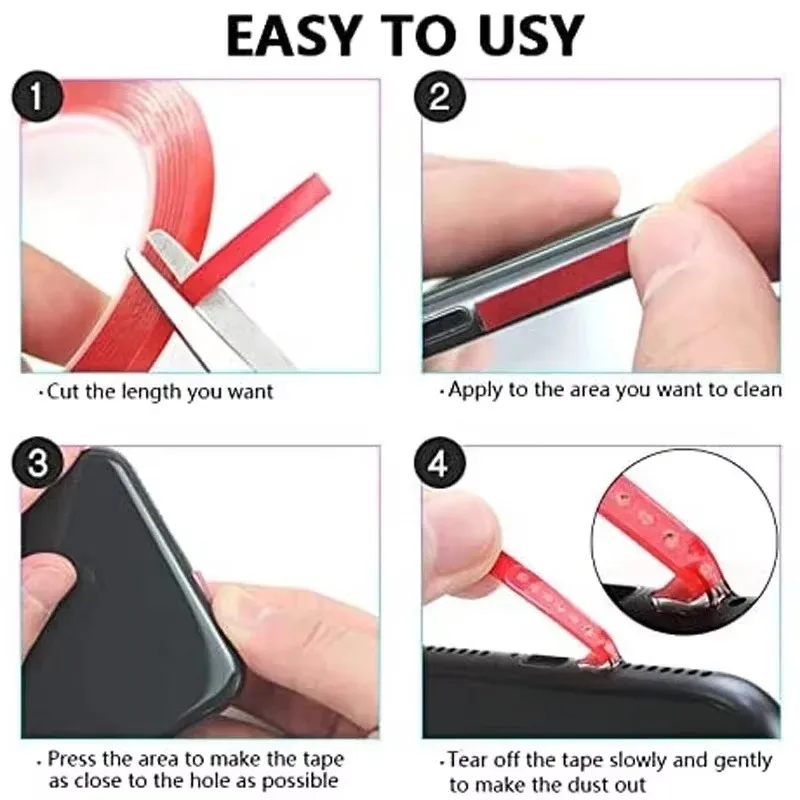 Universal Phone Speaker Dust Removal Glue Speaker Grid Cover Dust Sticker Cleaning Glue Cleaning Kit Belt for iPhone 14 Xiaomi