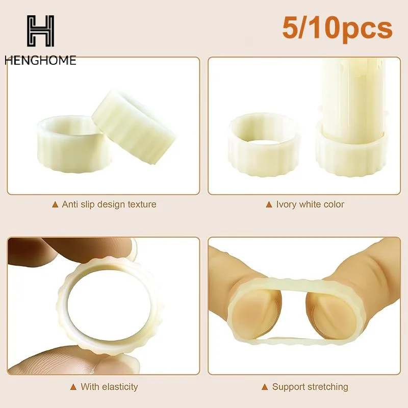 5/10pcs Heat Resistant Silicone Candle Stabilizing Sleeves Non-Slip Wax Drip Proof for New Year Party Table Decor