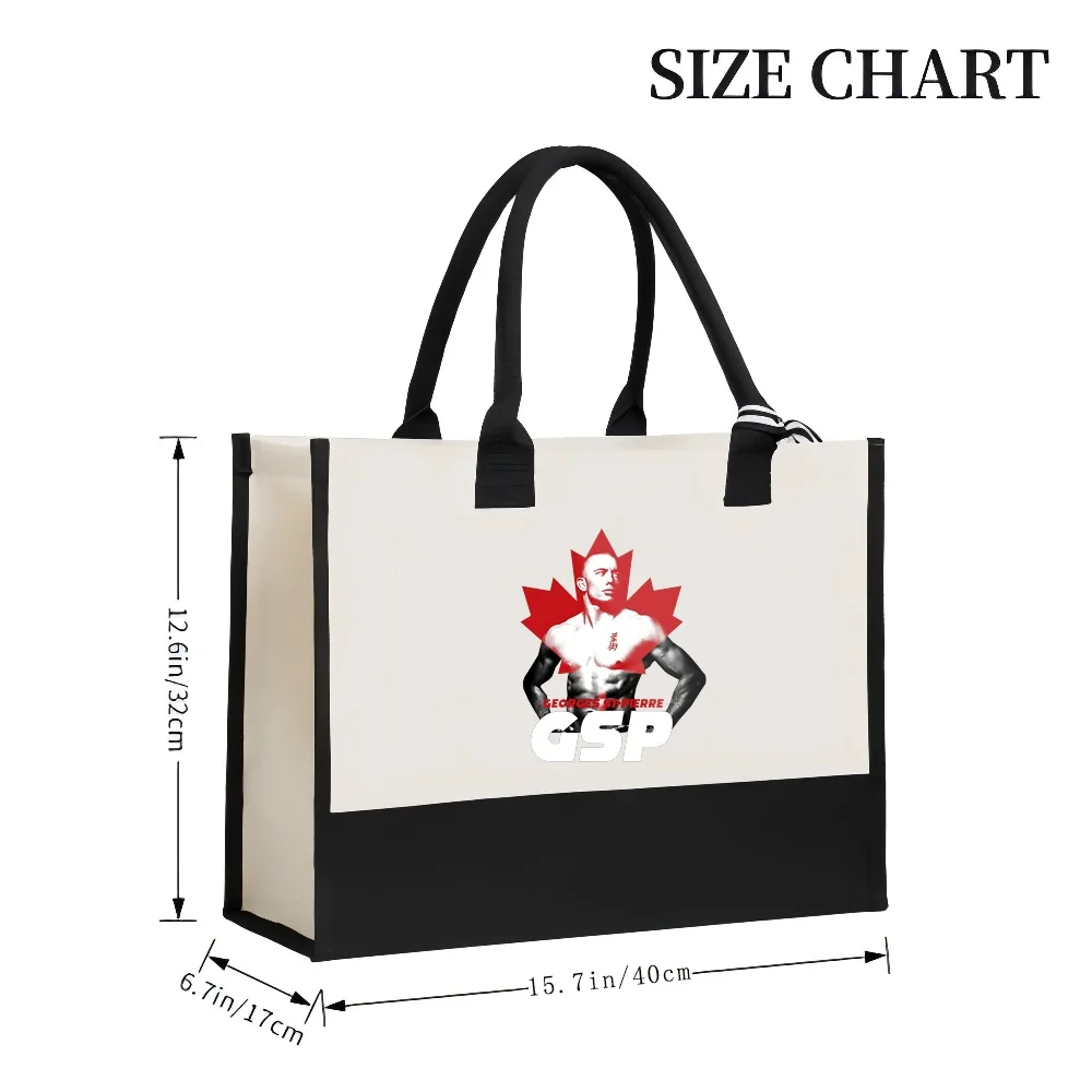 GSP 2026 وصول جديد موضة عملية واسعة قابلة لإعادة الاستخدام حمل حقيبة نمط طباعة 2 لهجة الثقيلة حقيبة كتف كبيرة طوال اليوم