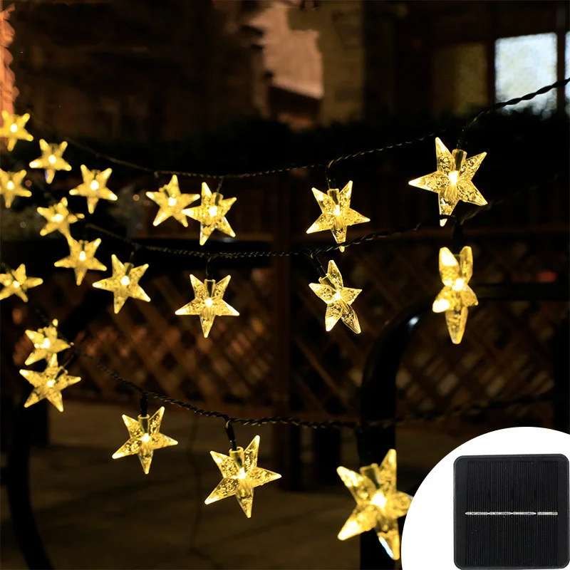 Solar String Lights cortile decorazioni natalizie acrilico Bubble Star Led Lights Outdoor Waterproof Powered Patio Light 289