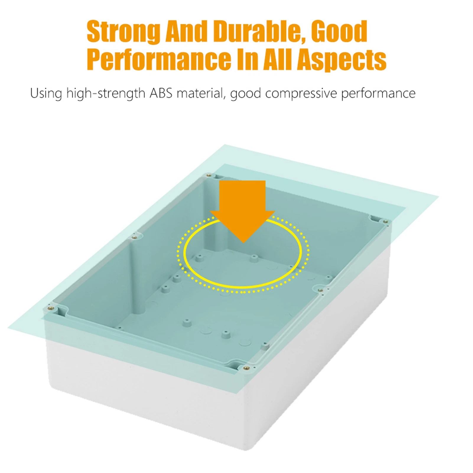 263*185*95mm Water resistant White Plastic Enclosure Project Case DIY Junction Box