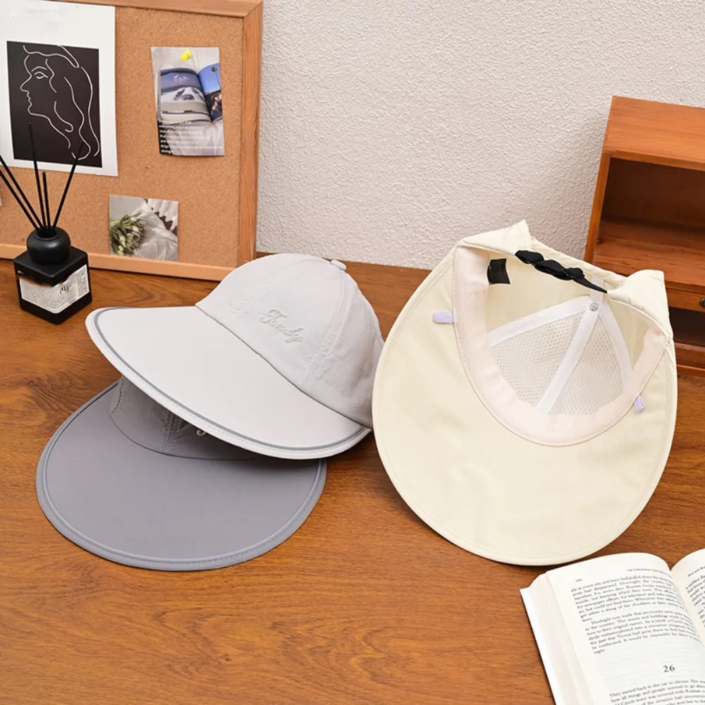 

Ponytail Hat Wide Brim Sunscreen Baseball Hat Quick Dry Sun Protection Women Sun Hat Shade Cap UV Protection Empty Top Hat Women