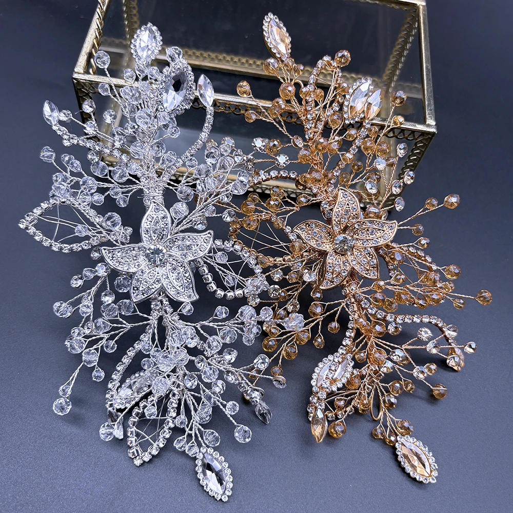 

DZ289 Gorgeous Party Hair Jewelry Bing Crystal Wedding Hairbands Rhinestone Bridal Headbands For Charming Women Tiara Headdress