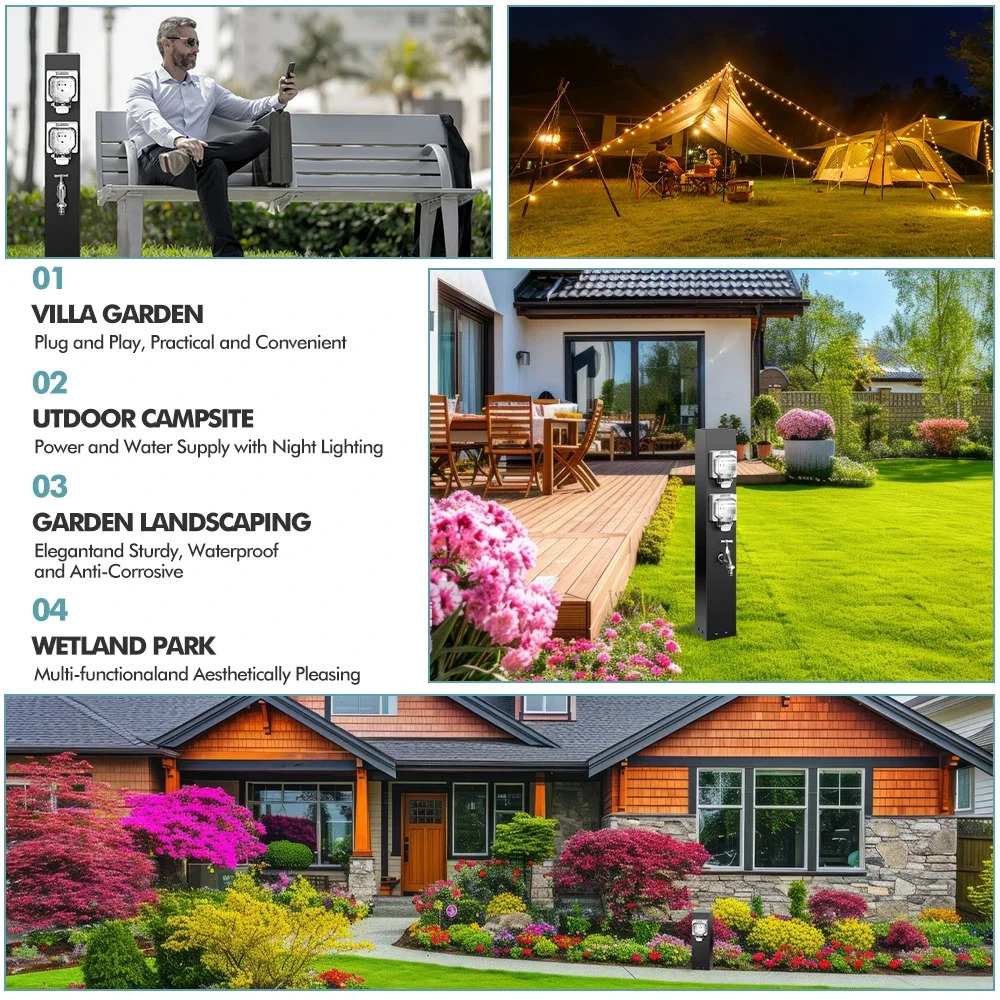 محطة طاقة بمقبس مزدوج في المخيم في الهواء الطلق مع حماية من التسرب وحقيبة مقاومة للماء IP66