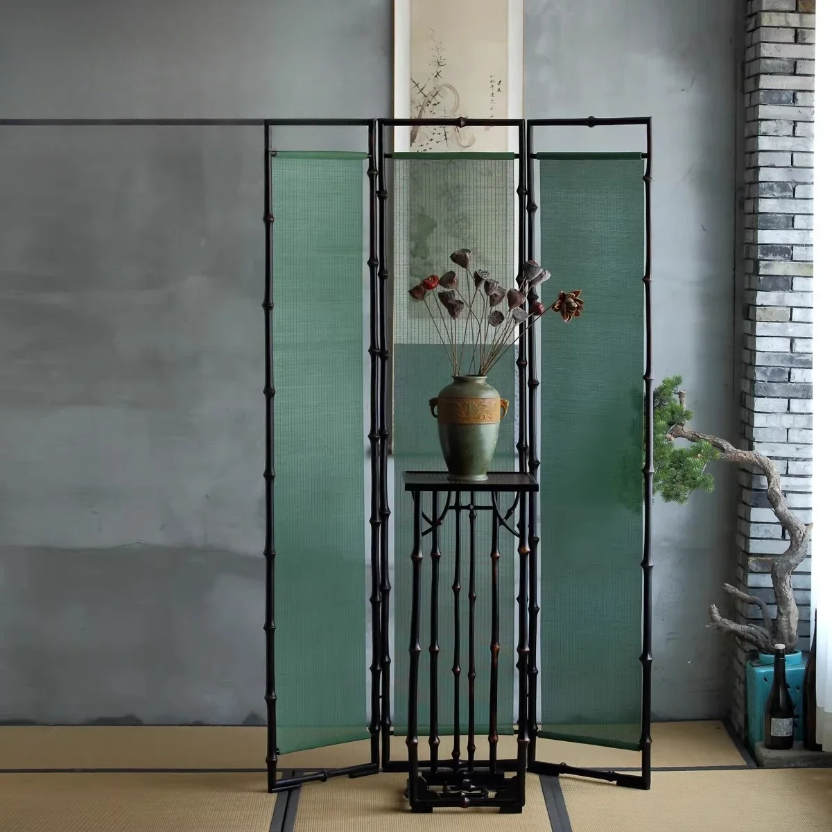Filament screen, partition living room Chinese-style blocking mobile folding