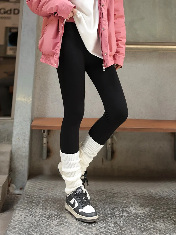 

High Waist Bla And Color Blo Women's Base Layer Pants Fce Lined Slimming Outerwear Trousers for Winter Faion