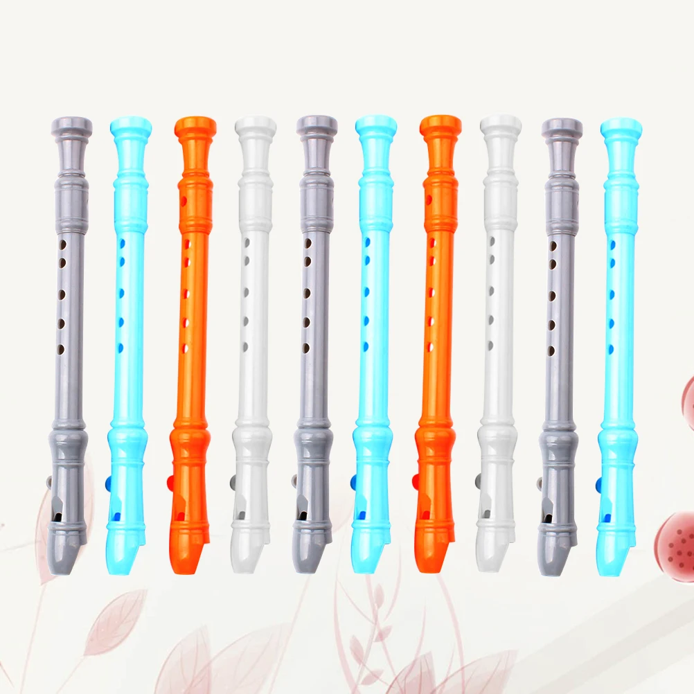 

10 Pcs School Supplies Students Stationery Neutral Pen Writing Flute Shaped Kids Flute Shaped Student Gel Pens Stationery Fun