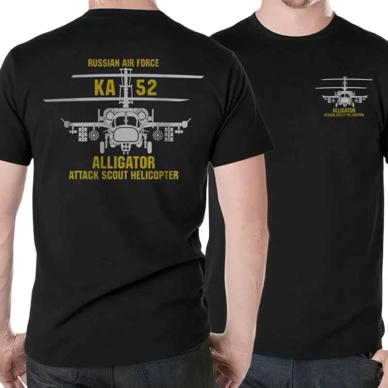 Russian Air Force K52 Aligator Attack Scout Helicopter Military Men T-Shirt Short Sleeve Casual Cotton O-Neck Summer T Shirts