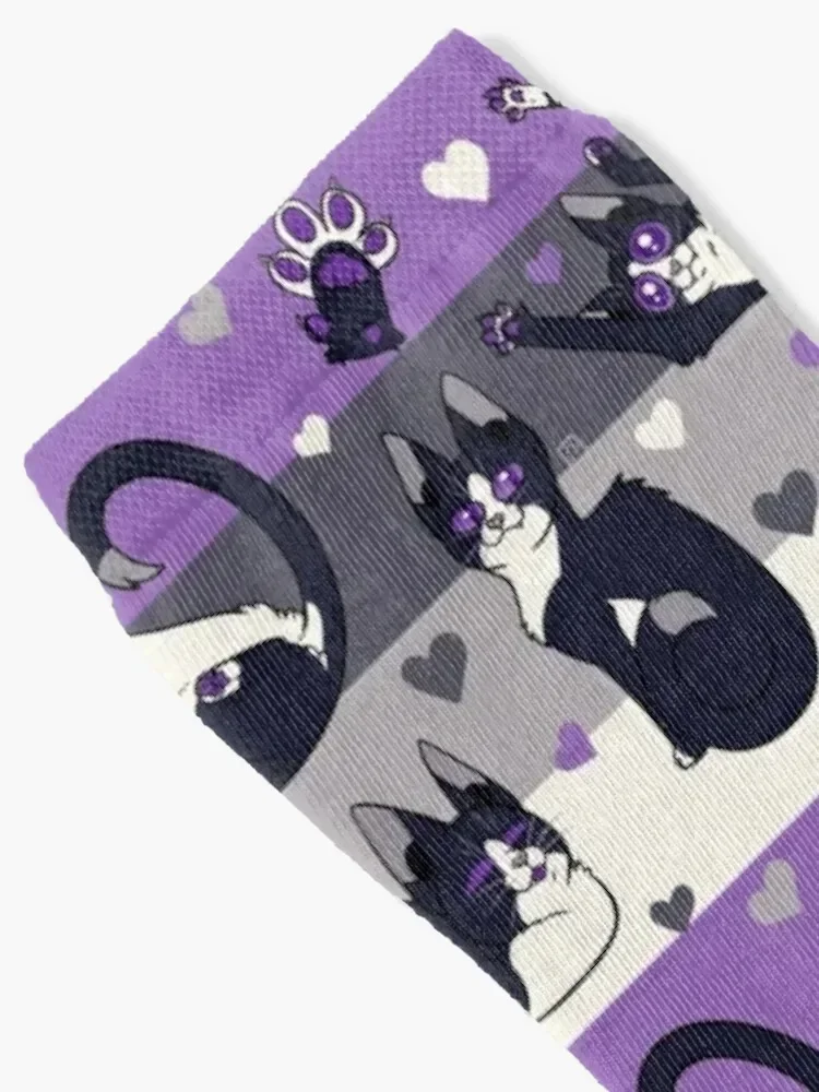 Queer Kitties - جوارب غير جنسية، جوارب متحركة، جوارب كرة قدم لطيفة للنساء والرجال